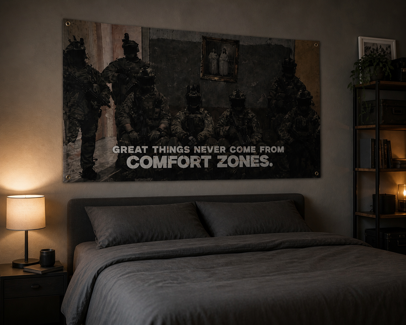'No Comfort Zones Flag